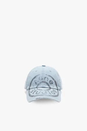 Acne Studios Brand-print Distressed Cotton Baseball Cap