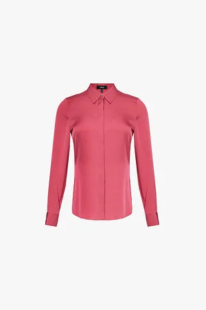 THEORY Classic Long Sleeves Silk Shirt
