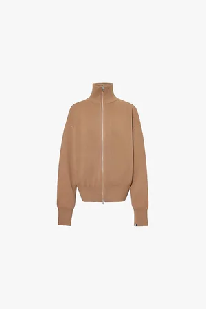 EXTREME CASHMERE High-neck Long-sleeves Cashmere Cardigan