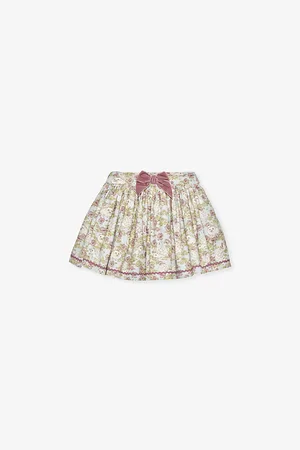 FrenchTrotters Hollie Hedgehog-print Bow-embellished Cotton Mini Skirt 2-11 Years