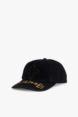 Rhude Cross Denim Brand-embroidery Panelled Cotton Cap