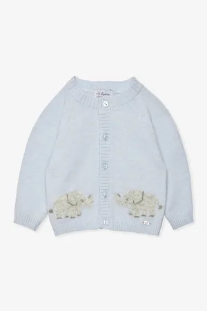 FrenchTrotters Elephant Embroidered-motif Knitted Cardigan 0-9 Months