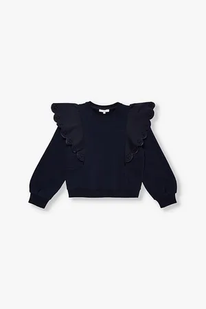 Chloé Frilled Brand-embroidered Cotton Sweatshirt 4-14 Years