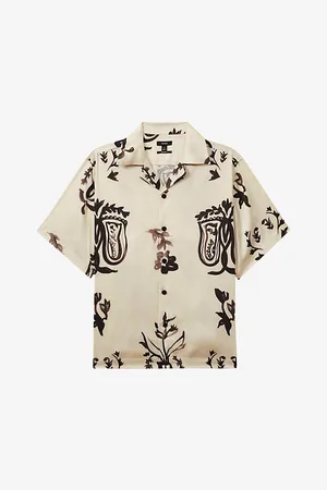 Reiss Babylon Graphic-print Relaxed-fit Woven Shirt