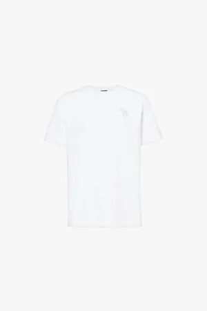 Paul Smith Zebra-patch Crew-neck Regular-fit Organic-cotton T-shirt