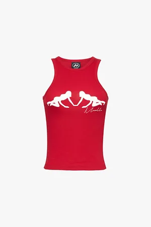 Mowalola Maxine Racerback Slim-fit Stretch-cotton Top