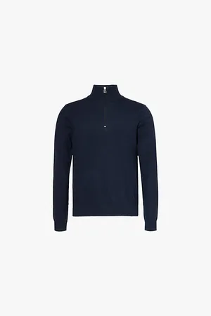 Paul Smith Brand-embroidery High-neck Regular-fit Cotton-blend Jumper