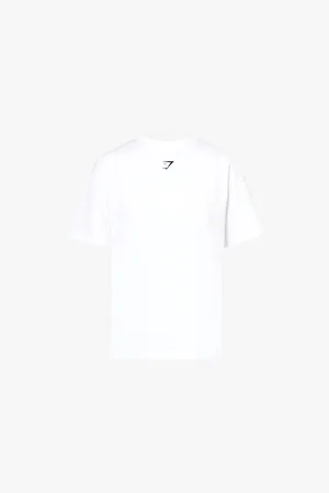 GymShark Gs Power Brand-print Oversized-fit Cotton-jersey T-shirt