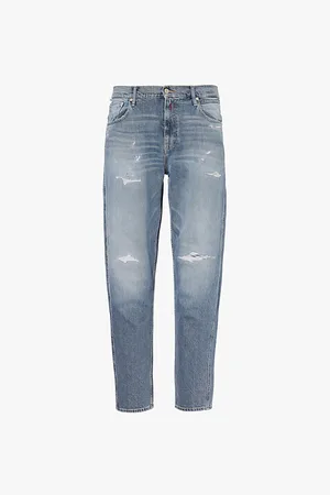 Replay Sandot Tapered Relaxed-fit Stretch-denim Jeans