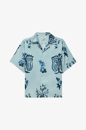 Reiss Babylon Graphic-print Relaxed-fit Woven Shirt
