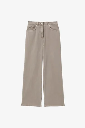 Reiss Layla Wide-leg High-rise Stretch-denim Jeans