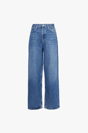 AGOLDE Slung Baggy Five-pockets Wide-leg High-rise Organic-denim Blend Jeans