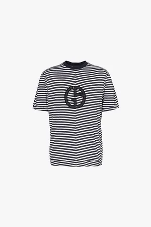 Giorgio Armani Cursive Brand-print Cotton T-shirt