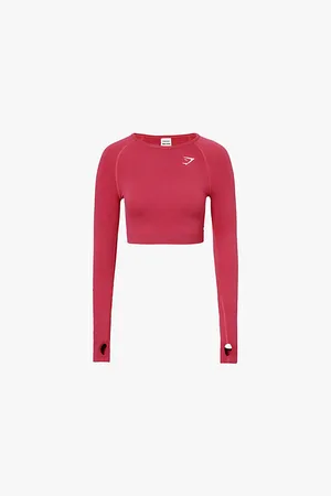 GymShark Vital Seamless 2.0 Long-sleeve Stretch-woven Crop Top