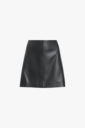 AllSaints Renai Slim-fit Mid-rise Leather Mini Skirt