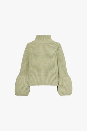 DRIES VAN NOTEN Teryn High-neck Balloon-cuffs Wool Jumper