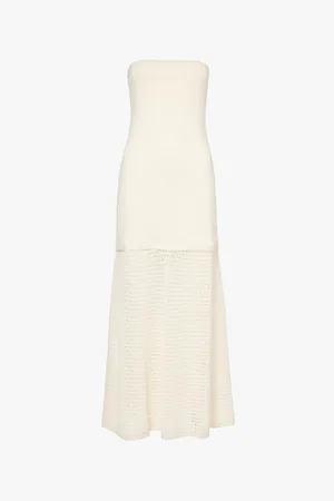 POSSE Romy Strapless Slim-fit Knitted Midi Dress