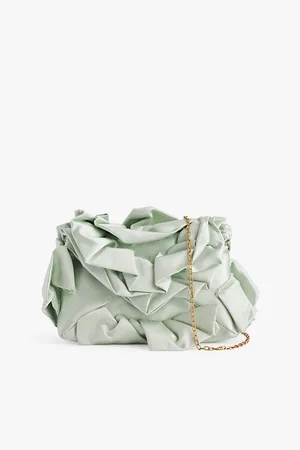 DRIES VAN NOTEN Ruffled Chain-shoulder-strap Silk Shoulder Bag