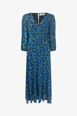 Ro&Zo Floral Print Ruched Waist Dress