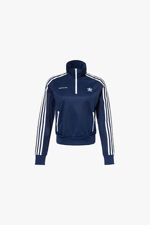 Sporty & Rich X Adidas Collar Brand Embroidery Cotton-blend Jacket