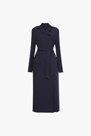 Paige Rouen Notch-lapels Slim-fit Stretch-woven Blend Coat
