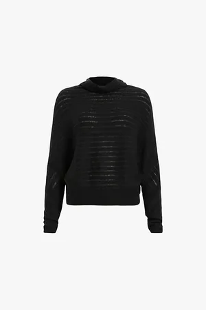AllSaints Ridley Relaxed-fit Laddered Stretch Alpaca and Wool-blend Jumper