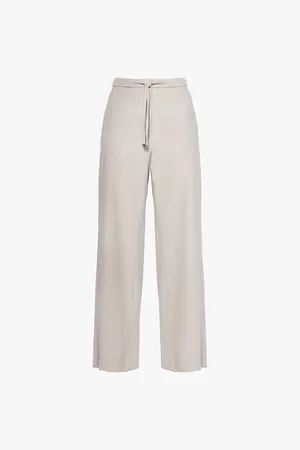 Max Mara Floria Two-slip-pockets Wide-leg High-rise Stretch-wool Trousers