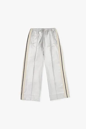 Palm Angels Logo-embroidery Metallic Straight-leg Stretch-woven Jogging Bottoms 2-16 Years
