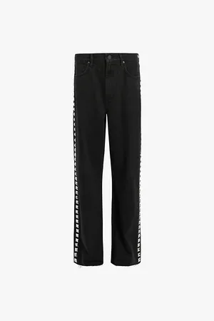 AllSaints Blake Stud-embellished Wide-leg High-rise Denim Jeans
