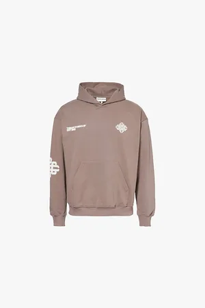 The Couture Club Blurred Emblem Text-print Relaxed-fit Cotton-jersey Hoody