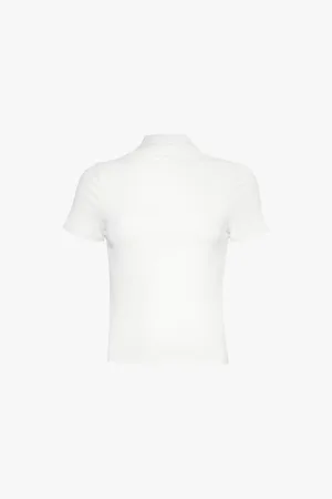 Paige Blanche Ribbed Stretch-woven Top