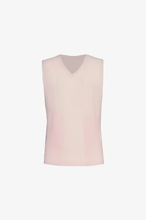 Issey Miyake Basics Pleated Relaxed-fit Knitted Vest