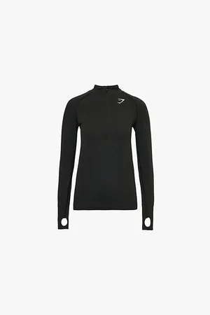 GymShark Vital Seamless 2.0 1/2 Zip Stretch-woven Top