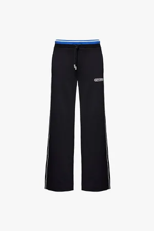 OFF-WHITE 90s Logo Mid-rise Wide-leg Twill Jogging Bottoms