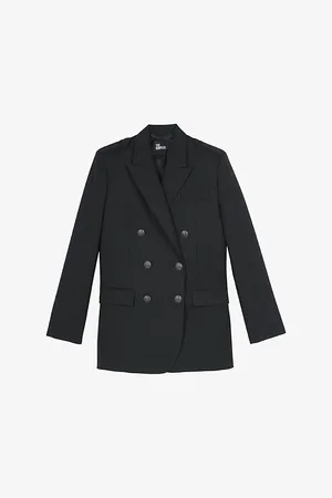 The Kooples Double-breasted Peak-lapel Wool-blend Jacket