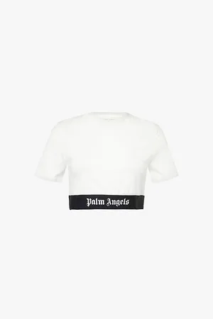 Palm Angels Regular-fit Cropped-length Cotton-jersey Top