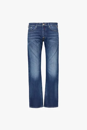 Replay Waitom Brand-patch Straight-leg Regular-fit Stretch-denim Jeans
