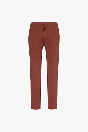Fred Perry Tapered-leg Brand-embroidered Regular-fit Cotton-jersey Jogging Bottoms