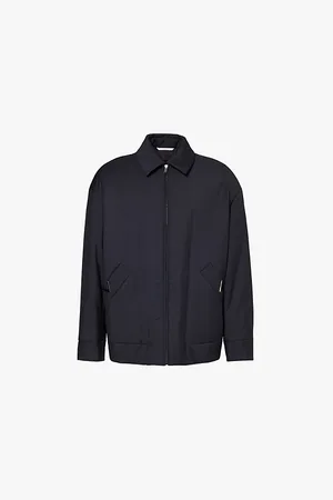 VALENTINO Spread-collar Brand-plaque Regular-fit Wool-blend Jacket