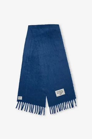 Acne Studios Fringe Logo-patch Alpaca-blend Scarf