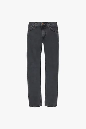 Nudie Jeans Gritty Jackson Brand-tab Straight-leg Regular-fit Denim Jeans