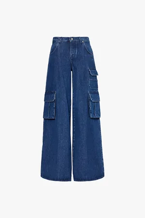 OFF-WHITE Relaxed-fit Cargo-pockets Denim Trousers