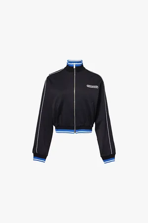 OFF-WHITE 90s Brand-print Cropped Twill Jacket