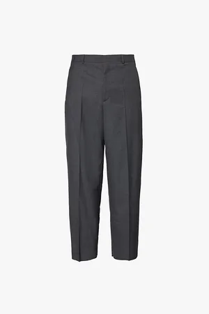 VALENTINO Pressed Creases Straight-leg Regular-fit Wool Trousers