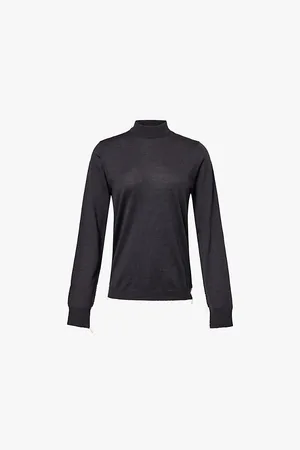 Maison Margiela High-neck Long-sleeve Fine-knit Wool Jumper