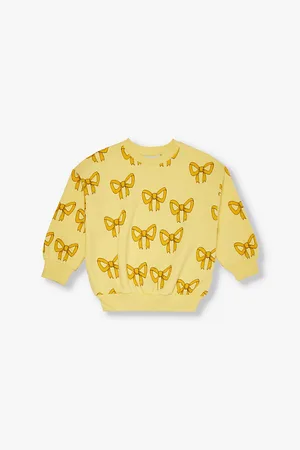 Mini Rodini Bow-print Long-sleeve Organic-cotton Jersey Sweatshirts