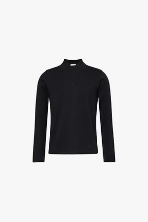 VALENTINO Embroidered Branding Knitted Regular-fit Polo Shirt