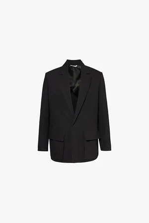 VALENTINO Notched Lapels Flap Pockets Regular-fit Cotton Jacket