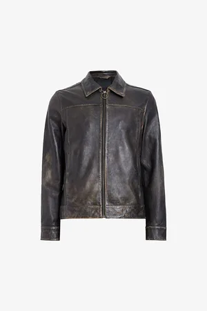 AllSaints Alkan Regular-fit Zip-up Leather Jacket