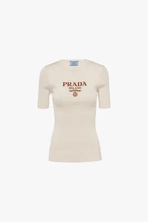 Prada Branded Knitted Silk Top